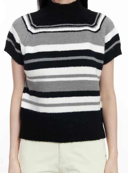 striped-turtleneck-short-sleeve-knit-top-cj520