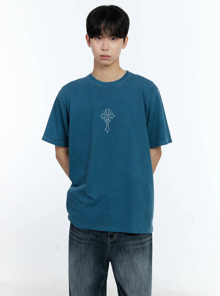 mens-vintage-blue-cross-graphic-t-shirt-il529