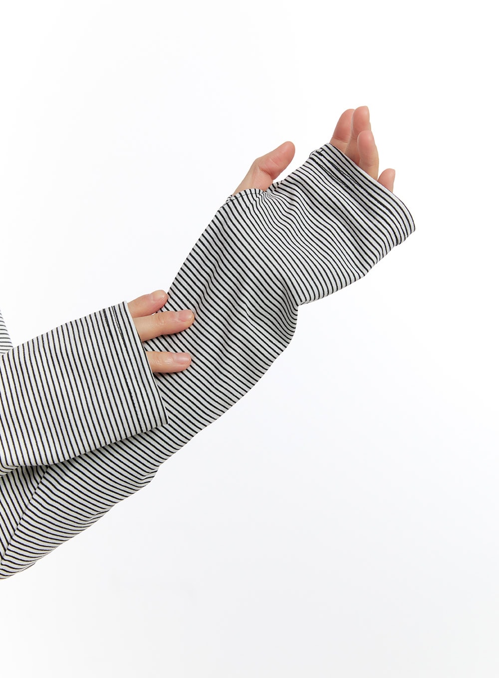 button-stripe-hoodie-top-ca508