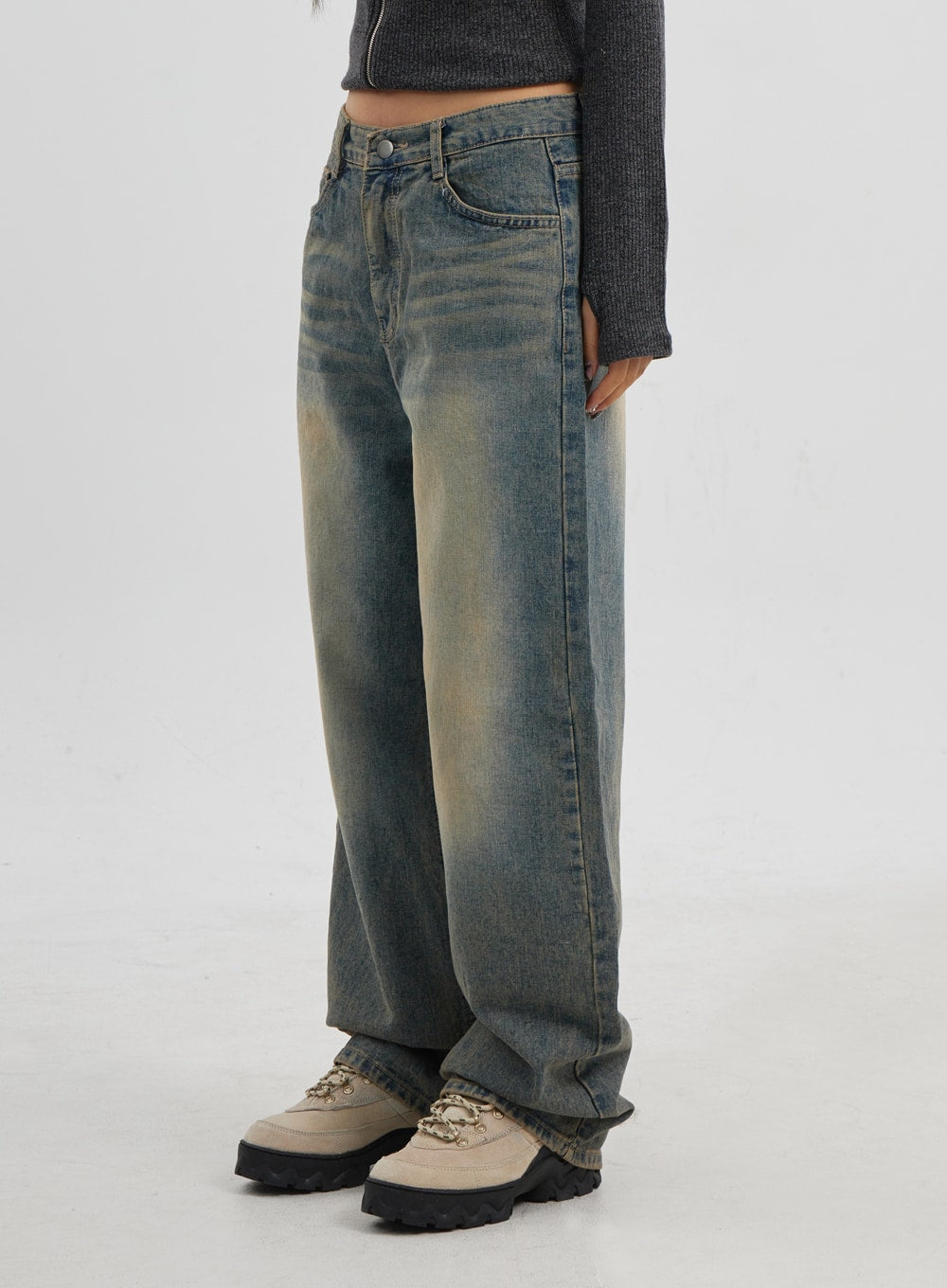 【in a row】Vintage Washing Wide Denim in a row】Vintage Washing Wide Denim (IN A ROW/デニム
