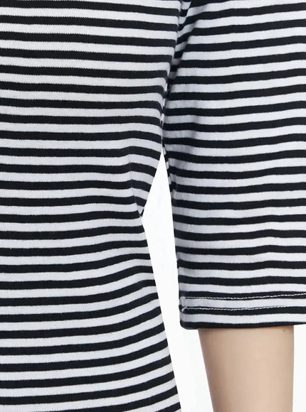 striped-3-4-sleeve-top-if505