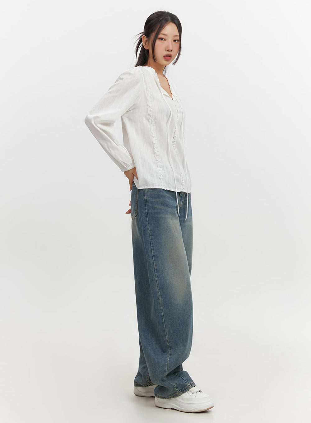 Irene Washed Baggy Jeans IF510