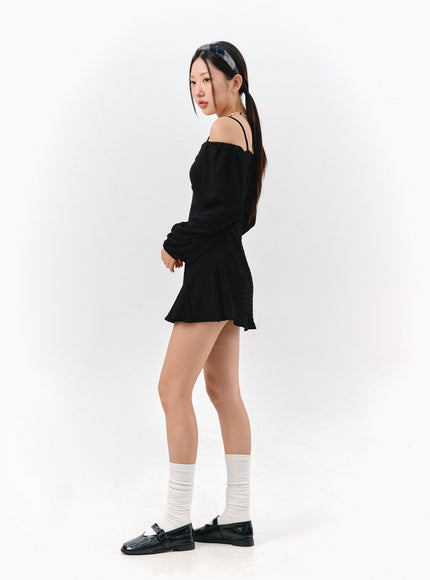 off-shoulder-shirred-mini-dress-is301