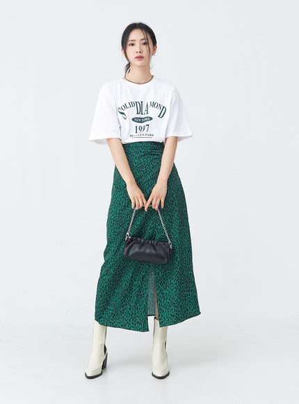 Solid Lettering Oversized Cotton Tee OU28