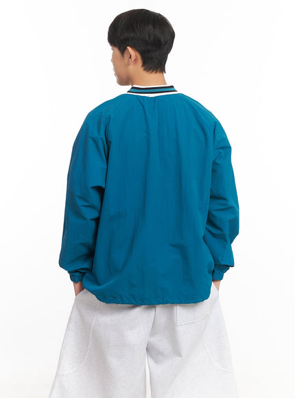 Men's Graphic V-Neck Windbreaker Sweatshirt  IM528