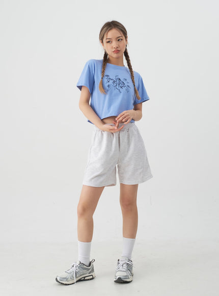 High-Waisted Sweat Shorts CJ13