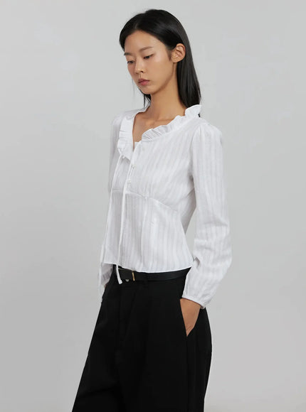 frill-striped-blouse-ij509