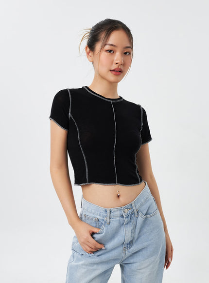 Stitch Cropped Tee CY308