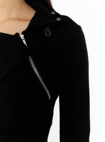 zipper-detail-rib-knit-long-sleeve-cs517