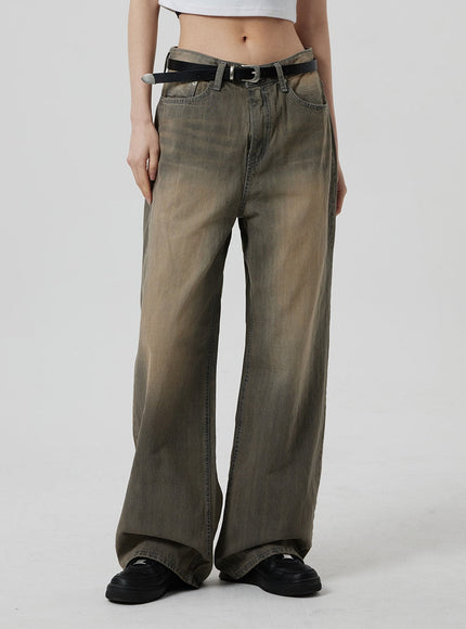 Vintage Wash Baggy Jeans CF307
