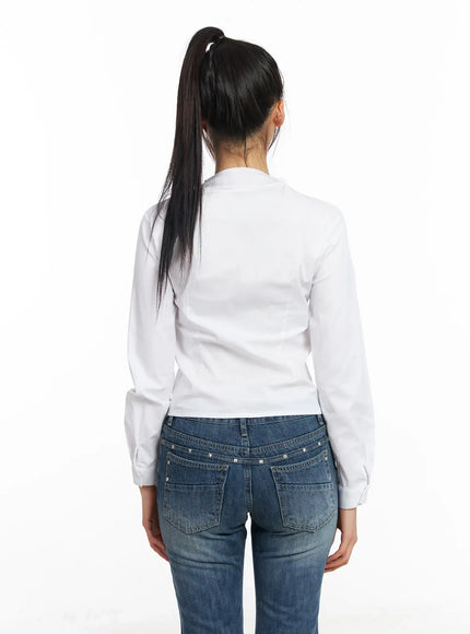 double-button-up-blouse-cf504