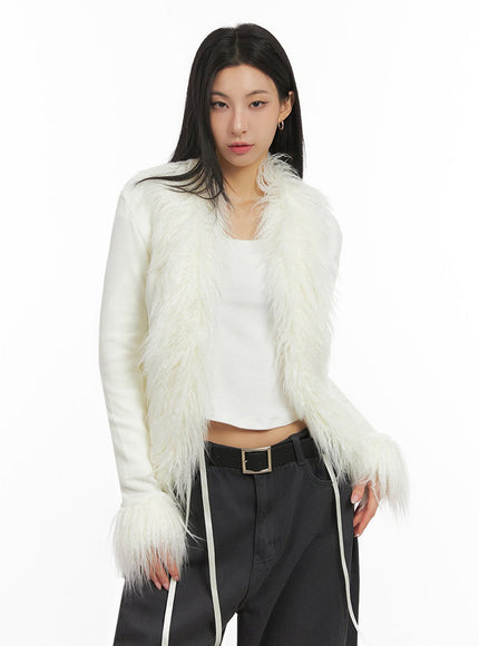 Chic Fur-Trim Cardigan ID431