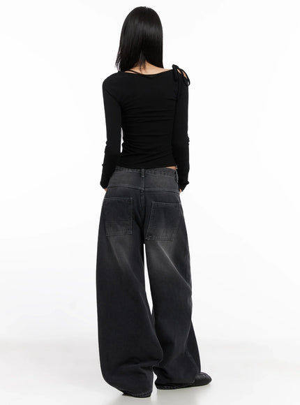 Asymmetric Off-Shoulder Long Sleeve Top IS515