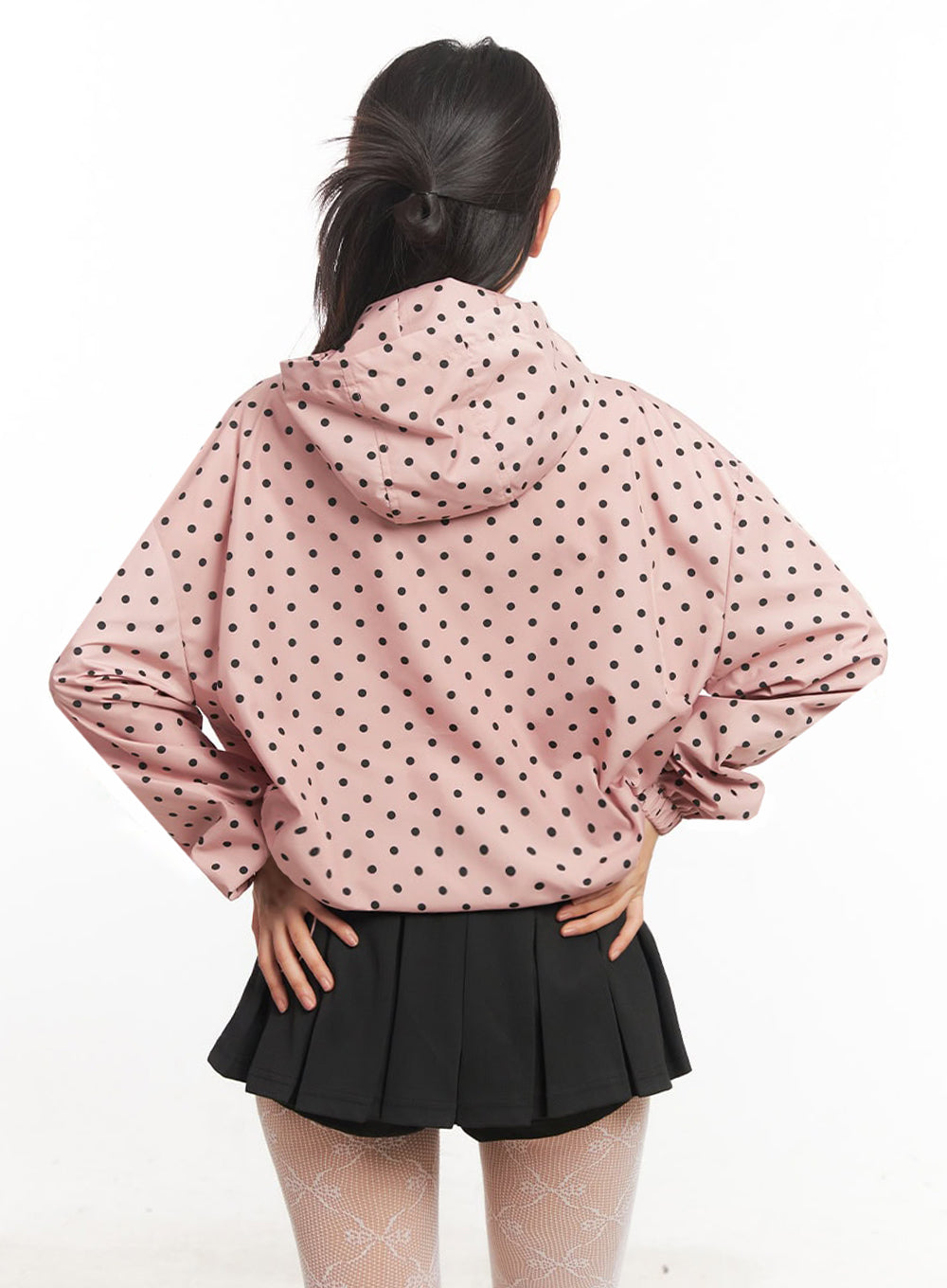 polka-dot-hooded-nylon-jacket-ia525