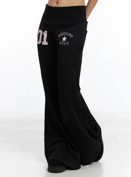 Graphic Bootcut Pants IN528