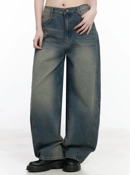 tata-vintage-dark-blue-washed-wide-leg-jeans-ij528