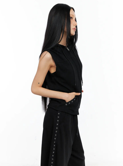 eyelet-hooded-vest-zip-up-cl529