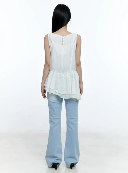 asymmetric-ruffle-sleeveless-blouse-cg513