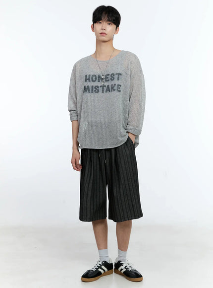 Men's Mesh Long Sleeve Graphic Top IG501