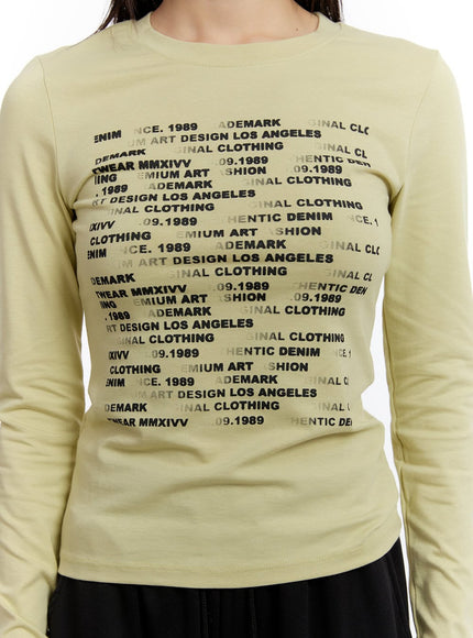 Graphic Slim-Fit Long-Sleeve Top CA509