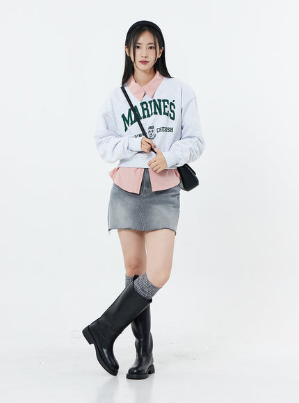 Basic Round Toe Wide Long Boots OS19