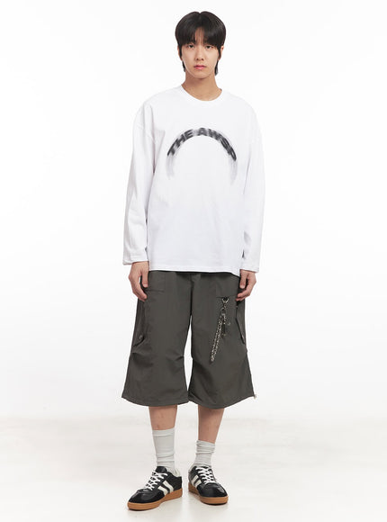 Men's Graphic Cotton Long Sleeve Shirt IA510