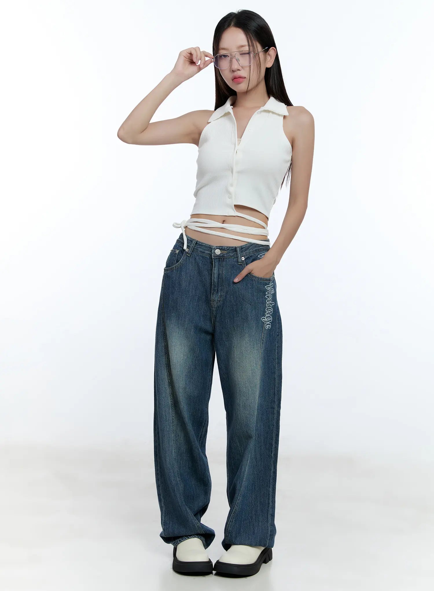 asymmetric-buttoned-collared-tank-top-cu527