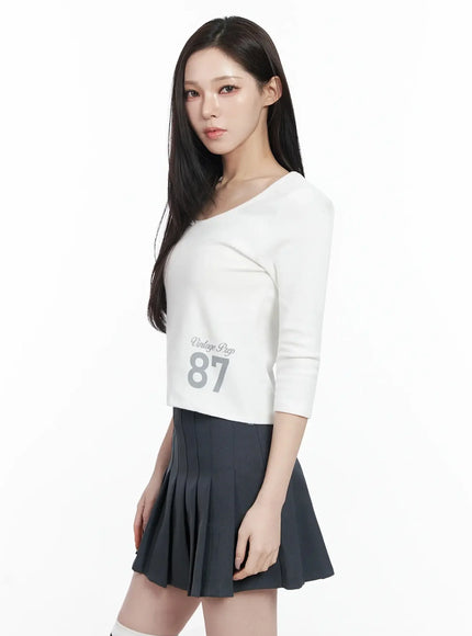 vintage-numeral-half-sleeve-fleece-top-ij528