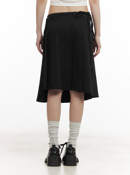 Wrap Pleated Midi Skirt CF518