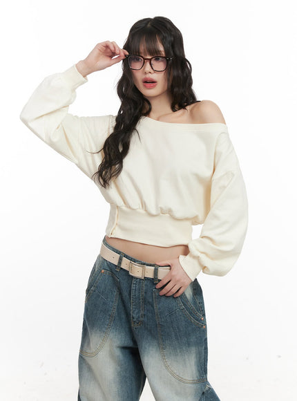 Side-Buttoned Crop Sweater CJ524