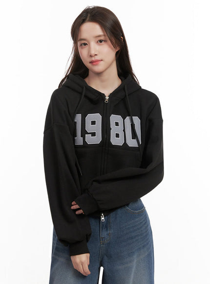 Casual Embroidered Hooded Crop Jacket IJ510