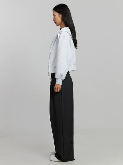 Relaxed Fit Wide-Leg Trousers IJ502