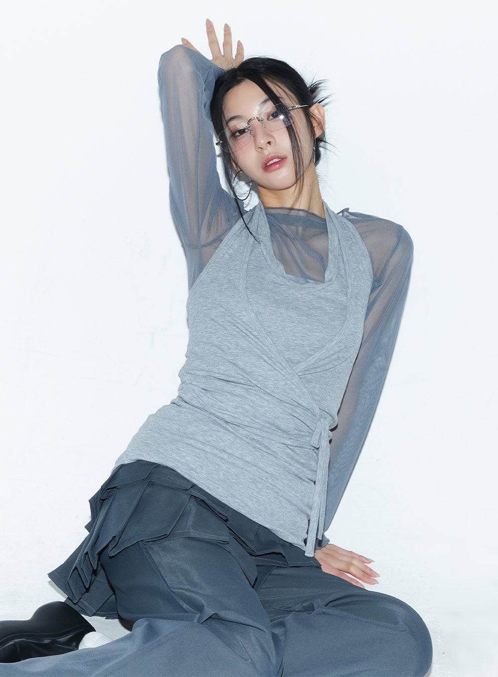 pintuck-pleated-bootcut-skirt-pants-cm503