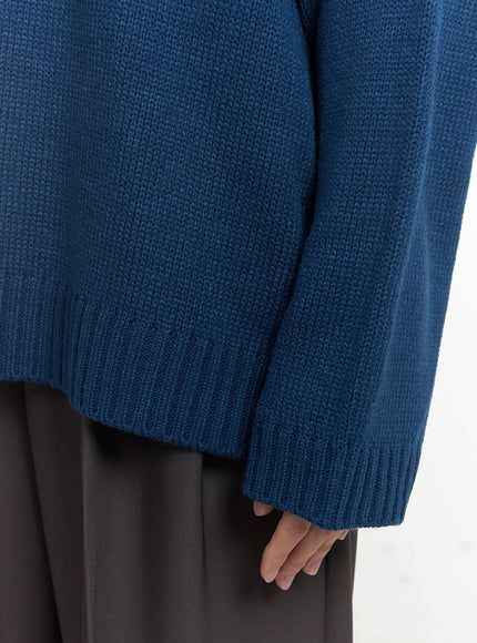 Oversized Half-Button Sweater IJ527