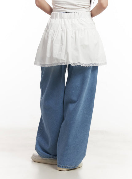 shirred-lace-mini-skirt-cm531