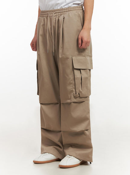 Men's Pintuck Wide-Leg Cargo Pants IF517