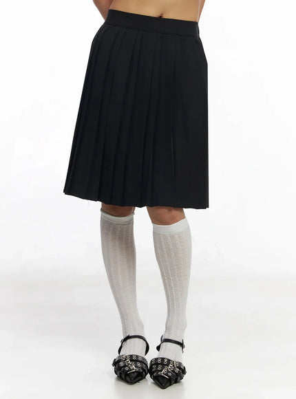 Pleated Midi Skirt IY504
