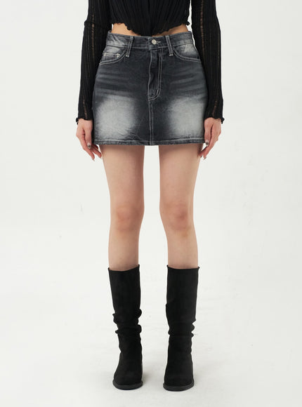 Simple Denim Mini Skirt CA328