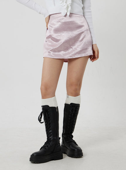 Satin Mini Skirt CJ330