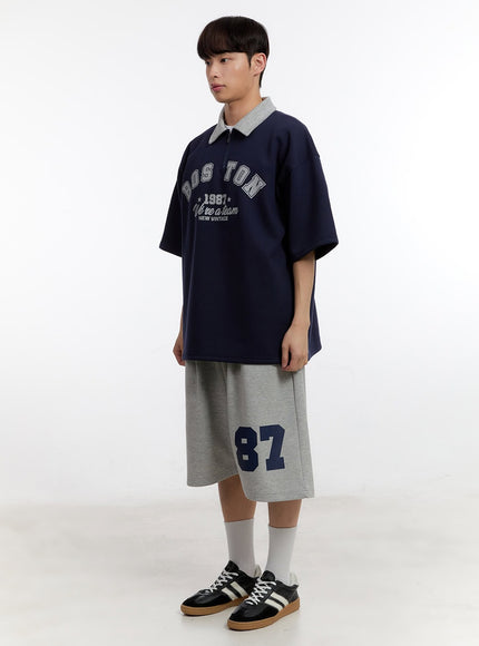 Men's Graphic Wide-Fit Sweat Shorts IA504