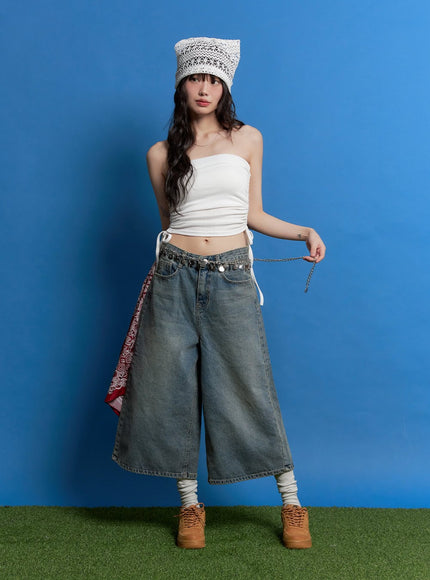Washed Oversized Baggy Jorts CM520