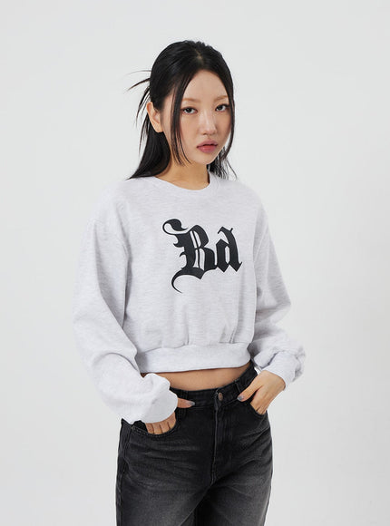 Graphic Cropped Sweatshirt CF327