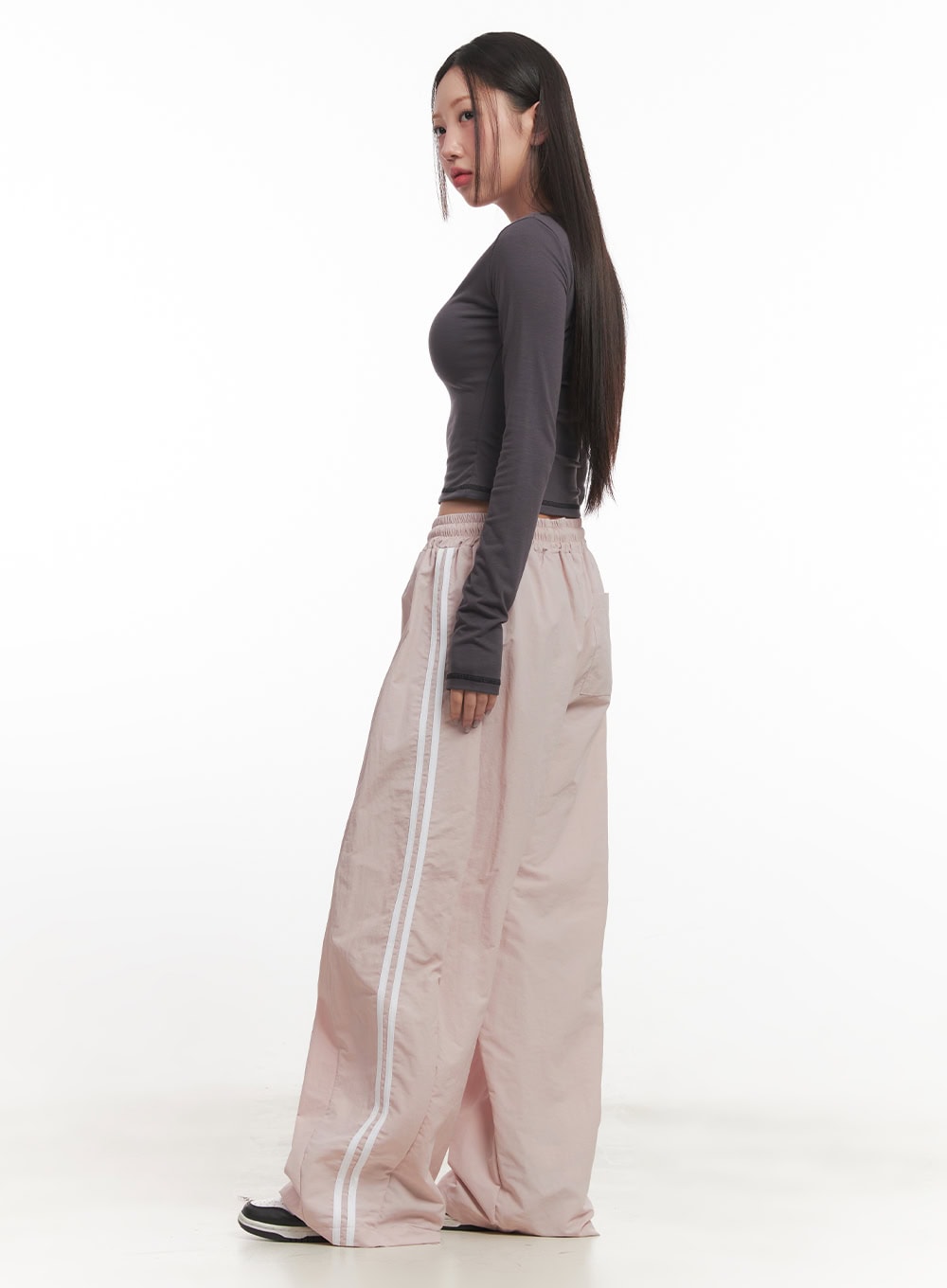 Wide Leg Stripe Track Pants CF524