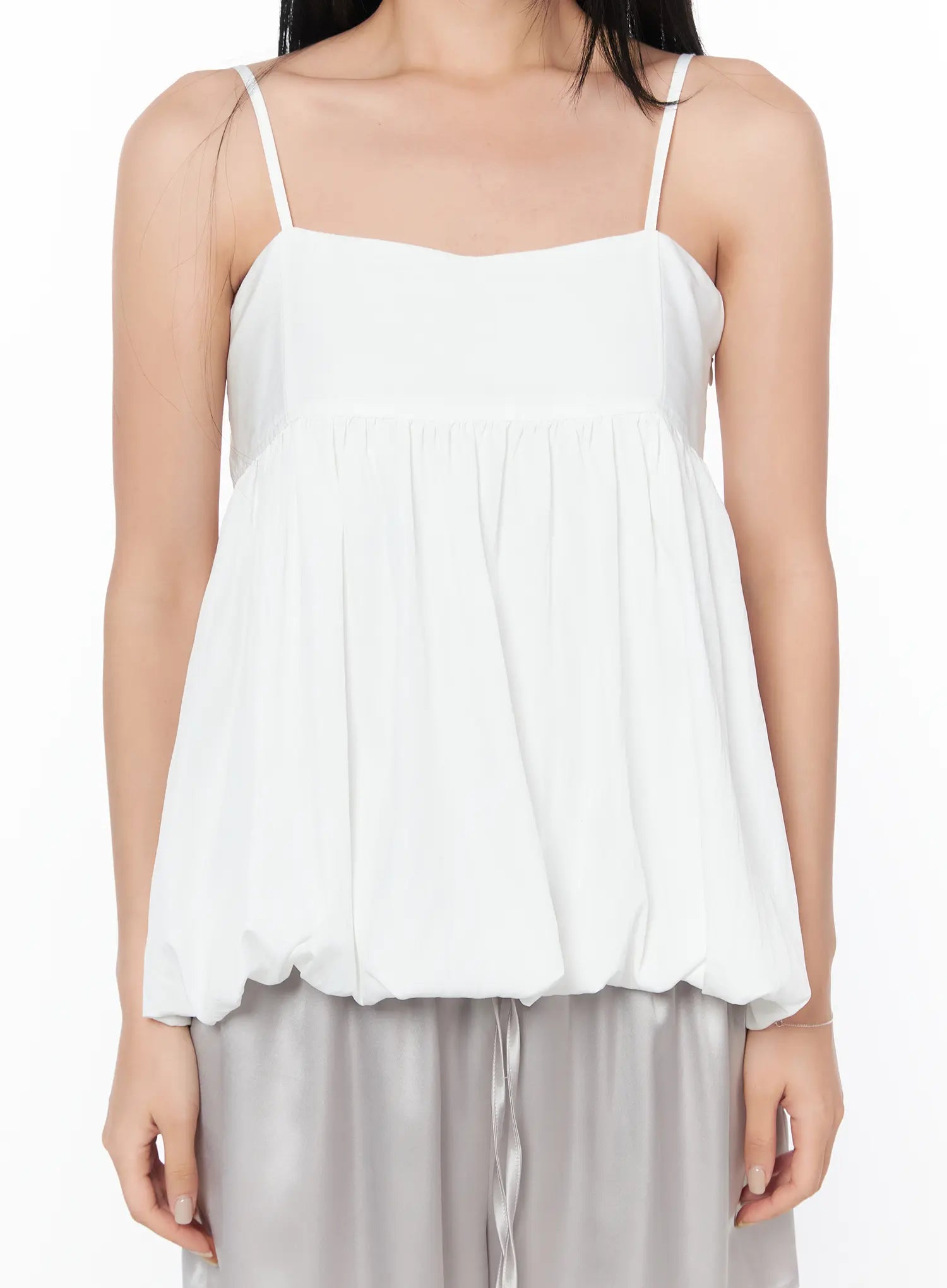 Elegant Balloon Hem Sleeveless Top CY512 - Casual style | LEWKIN
