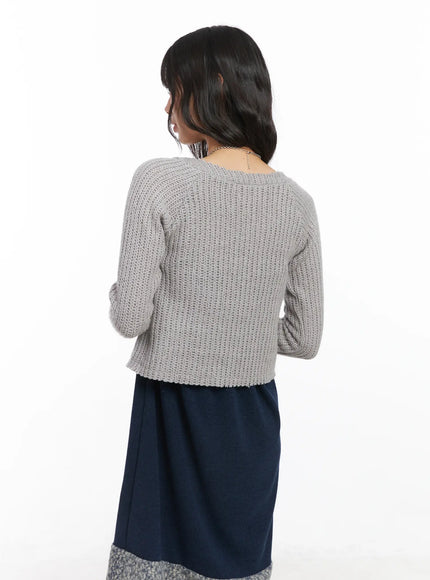 One-Button Knit Cardigan CD531