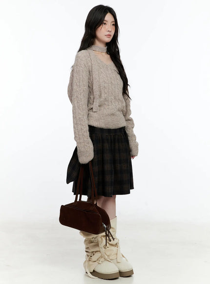 plaid-tie-wrap-midi-skirt-cn517