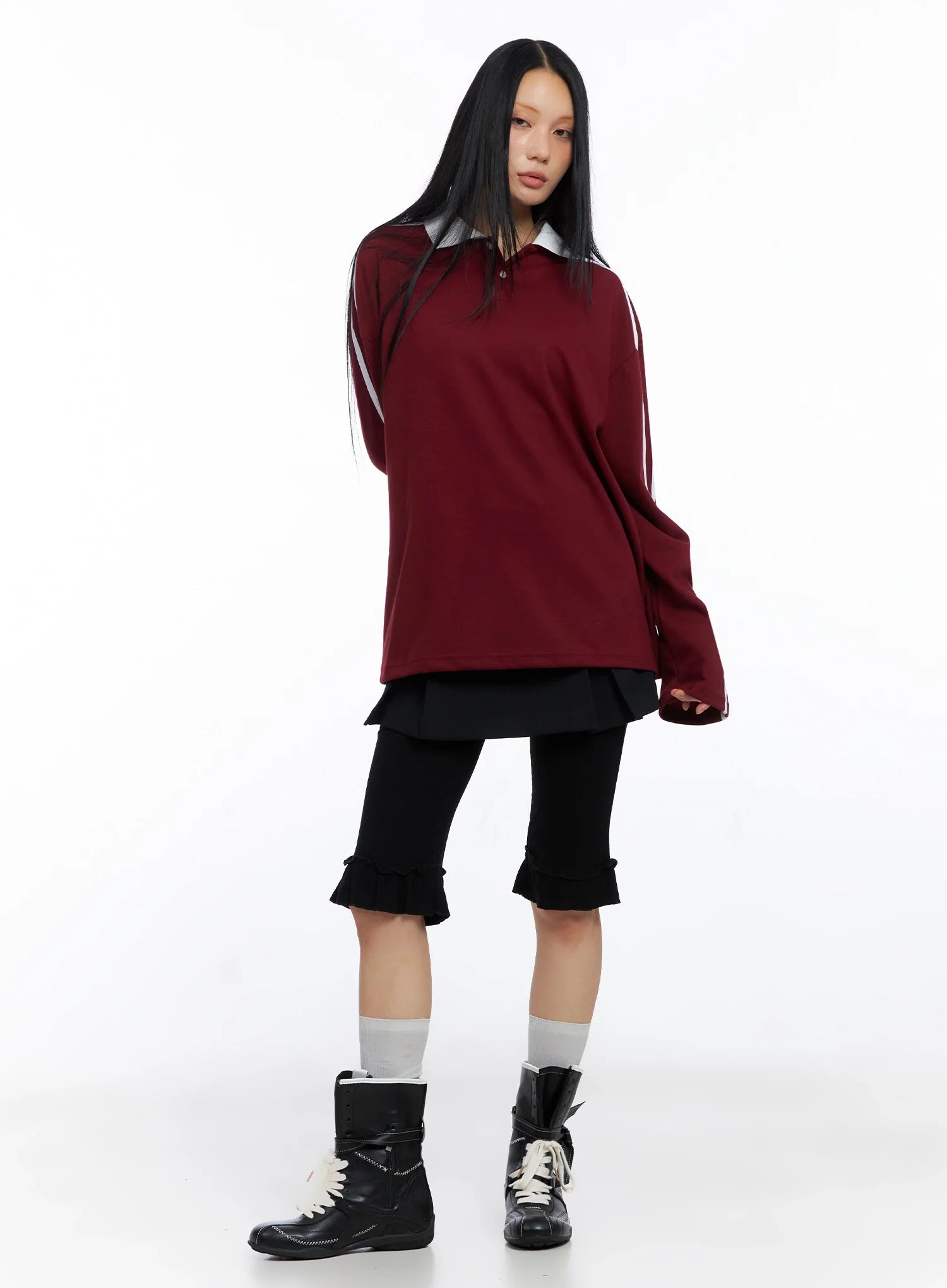 Collar Oversized Top IO516