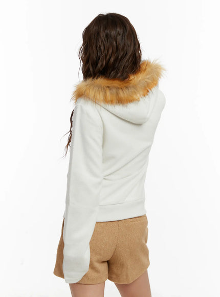 graphic-faux-fur-trim-zip-up-hoodie-cd512