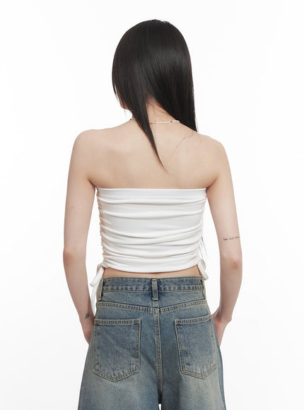Side Ruched Tube Top CM520