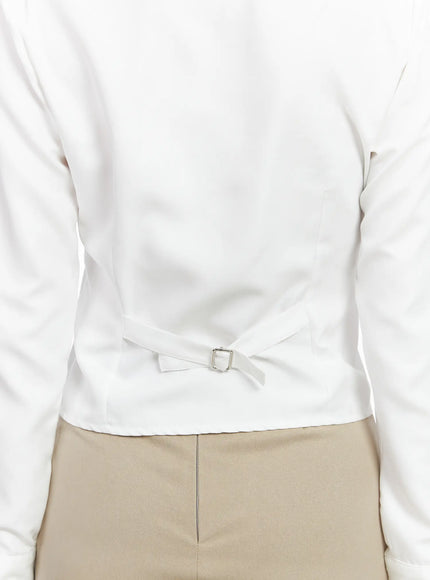 shirred-back-buckle-crop-long-sleeve-blouse-cj520